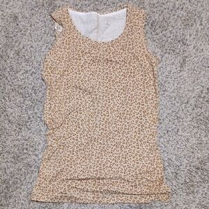 Leopard Print Tank Top in Tan